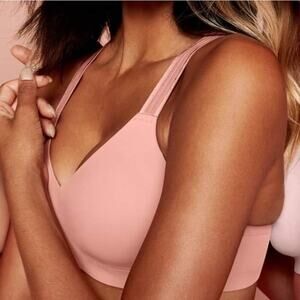 NEW Knix Evolution Padded V-neck Wireless Bra 8‎ Pink Ginger NWT